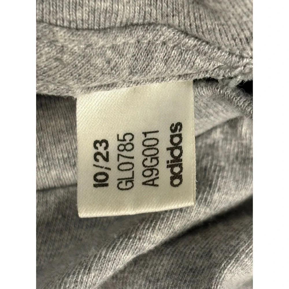Adidas Essentials 3-Stripes Slim Fit T-Shirt Grey White GL0785 Mens Small